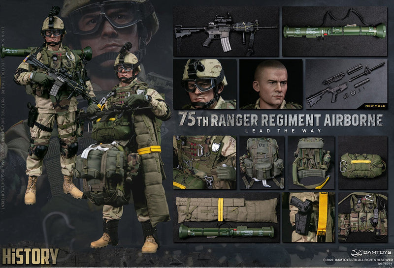 Load image into Gallery viewer, 75th Ranger Regiment Airborne - M9 Pistol w/Drop Leg Holster
