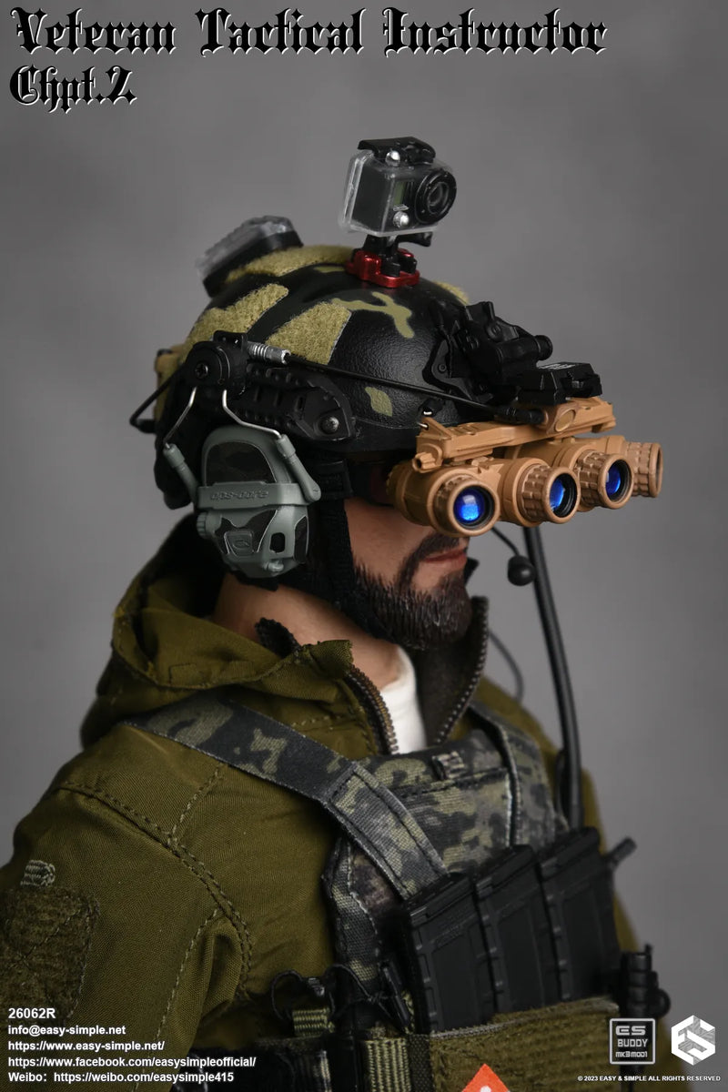 Load image into Gallery viewer, Veteran Tactical Instructor Z - Black Multicam Helmet w/NVG &amp; Radio Set

