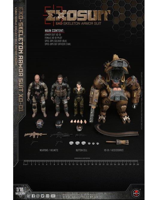 Load image into Gallery viewer, 1/18 Scale - EXO-Skeleton Armor Suit XO-01 - MINT IN BOX
