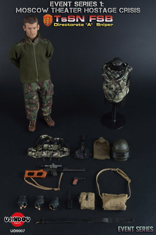 Russian Moscow TsSN FSB - Woodland Chest Rig, Body Armor, & AK Rifle Set