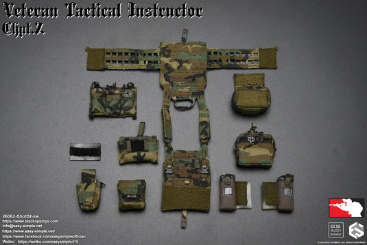 Veteran Tactical Instructor Chapt. 2 - M81 Woodland 6094 MOLLE Plate Carrier w/Pouches