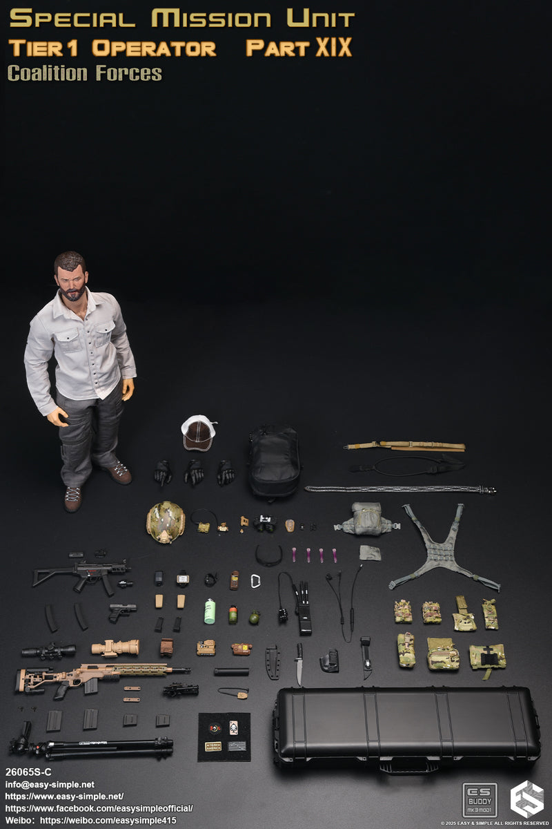 Load image into Gallery viewer, SMU - Coalition Forces - Headsculpt w/ Beard &amp; Black Sunglasses
