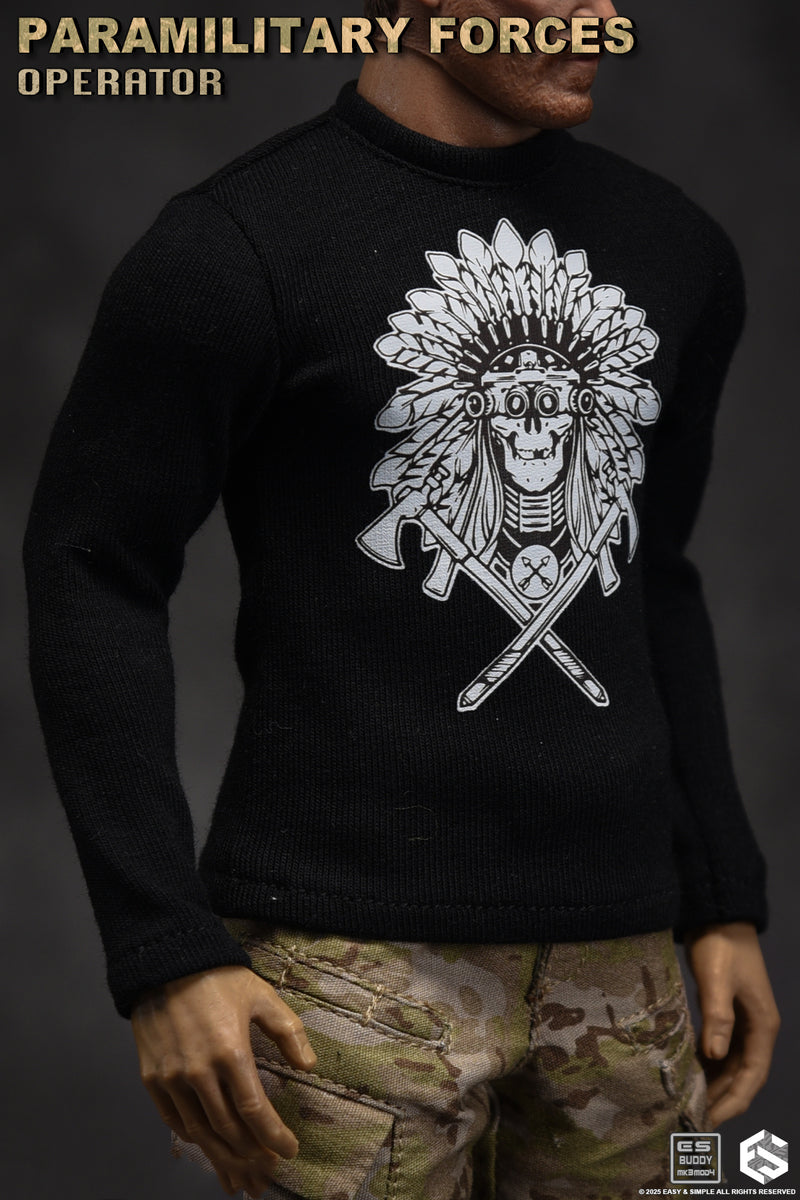Load image into Gallery viewer, Paramilitary Forces Op. A - Black Shirt w/Decal
