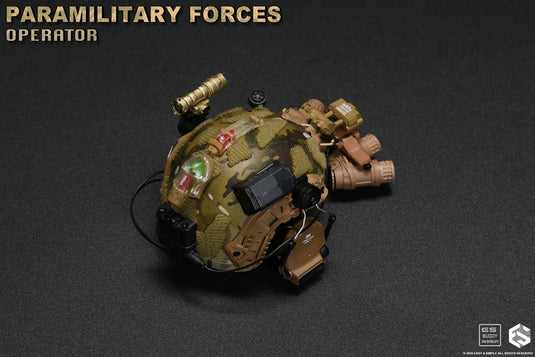 Paramilitary Forces Op. A - Camo Helmet w/NVG & Attachment Set