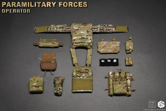 Paramilitary Forces Op. A - Multicam Plate Carrier w/Pouch Set