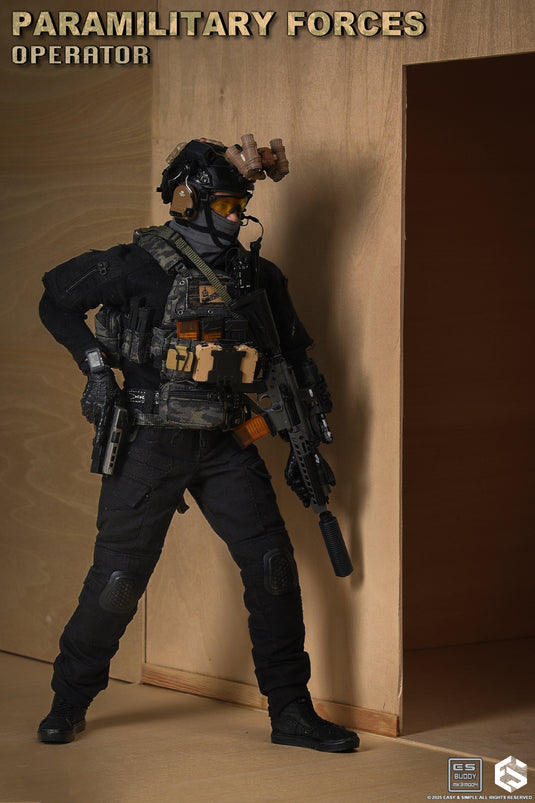 Paramilitary Forces Op. B - Multicam Black Helmet w/Attachments