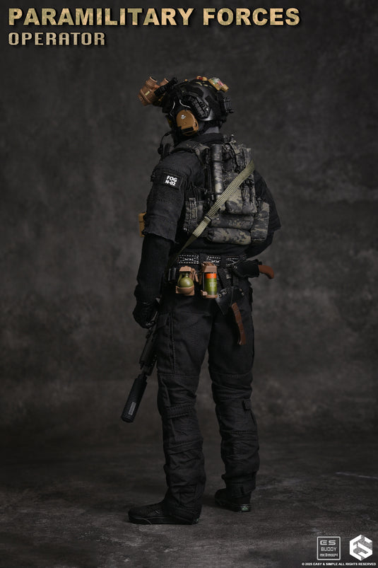 Paramilitary Forces Op. B - Multicam Black Helmet w/Attachments