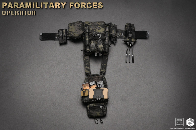 Load image into Gallery viewer, Paramilitary Forces Op. B - Black Multicam Plate Carrier Set
