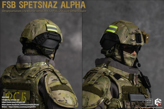 FSB Spetsnaz Alpha - Black Helmet w/Multicam Cover & NVG Set