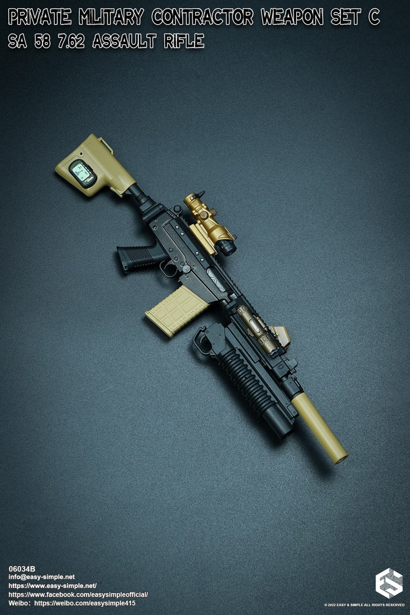 Load image into Gallery viewer, PMC - Black &amp; Tan SA-58 Rifle w/Folding Stock
