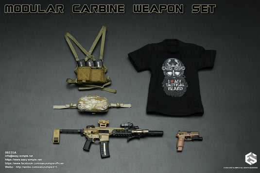 Modular Weapon Set Ver. A - Chest Rig & Dangle Pouch w/Pistol Set