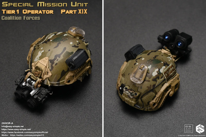 Load image into Gallery viewer, SMU - Coalition Forces - Multicam FAST Helmet &amp; Radio Set
