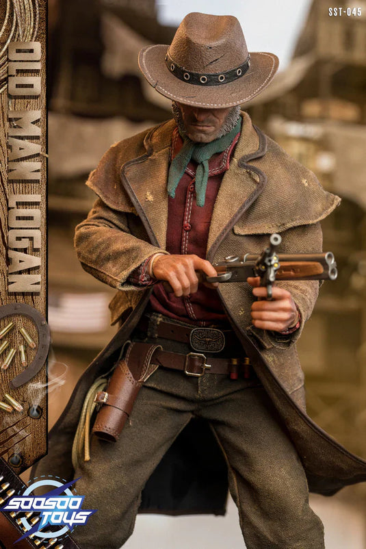 Old Man Logan - Brown Leather-Like Belt Set w/Revolver