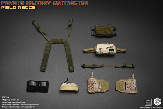 PMC Field RECCE - Green Chest Rig w/3C Desert Pouches – BlackOpsToys