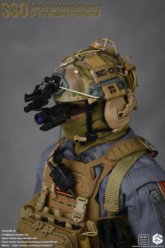 Russian SSO - Multicam Helmet w/NVG & Radio Set