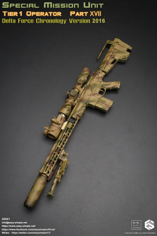 Delta Force SMU Tier 1 Op - Camo Sniper Rifle w/Attachment Set