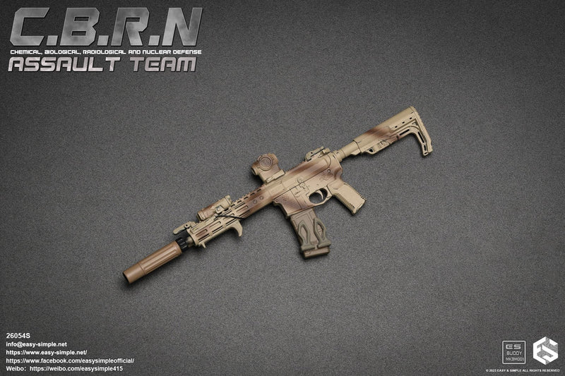 Load image into Gallery viewer, C.B.R.N. Assault Team - Tan M4 Assault Rifle w/Attachment Set
