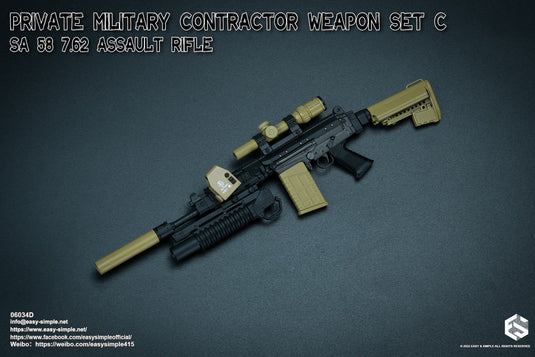 PMC - Black & Tan SA-58 Rifle w/Attachment Set