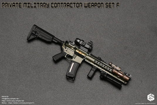 PMC Weapon Set F Ver. D - OD Green LVOA Rifle w/Attachment Set