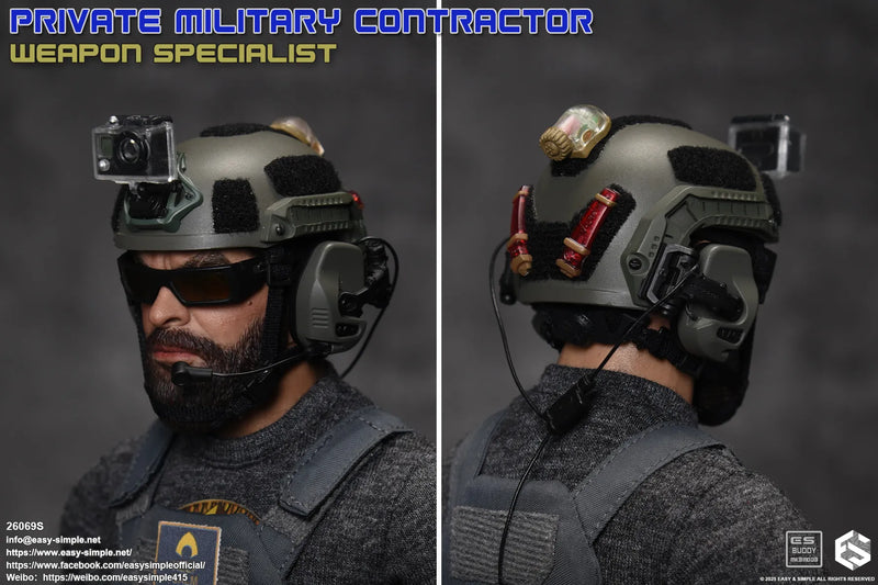 Load image into Gallery viewer, PMC - Weapon Specialist S - Wolf Grey Helmet w/Communications Set
