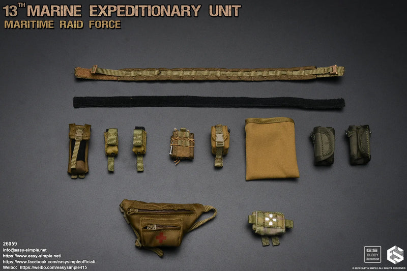 Load image into Gallery viewer, 13th Marine Expeditionary Unit - MOLLE Battle Belt w/Pouch &amp; Pistol Set
