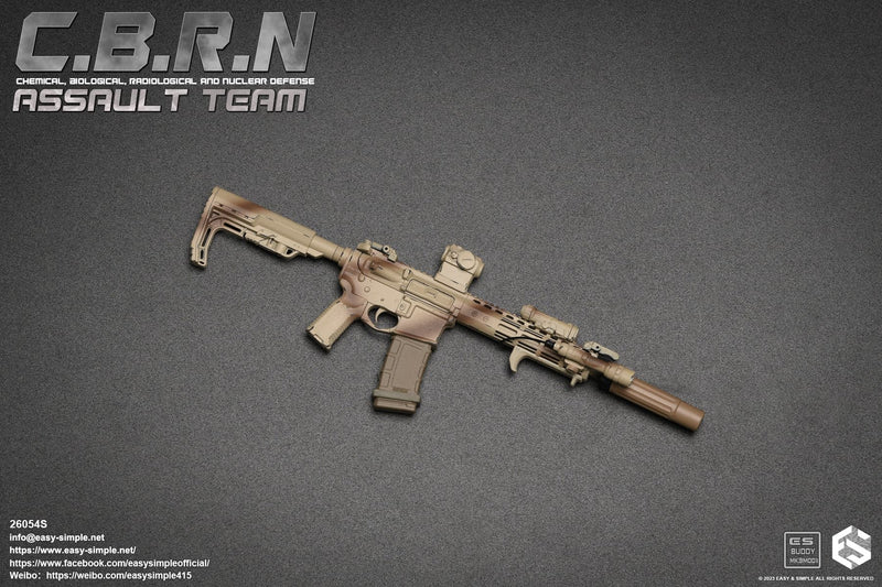Load image into Gallery viewer, C.B.R.N. Assault Team - Tan M4 Assault Rifle w/Attachment Set
