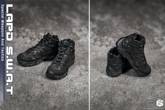 LAPD S.W.A.T. - Black Combat Shoes (Peg Type)