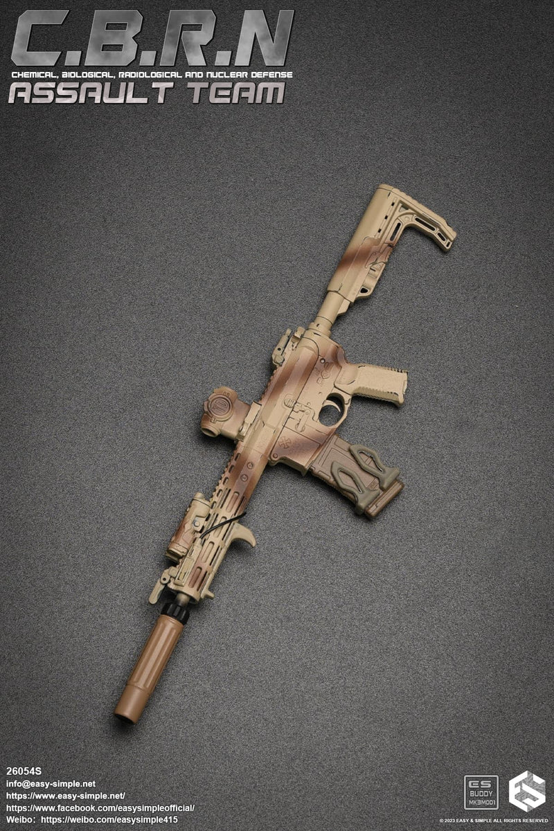 Load image into Gallery viewer, C.B.R.N. Assault Team - Tan M4 Assault Rifle w/Attachment Set
