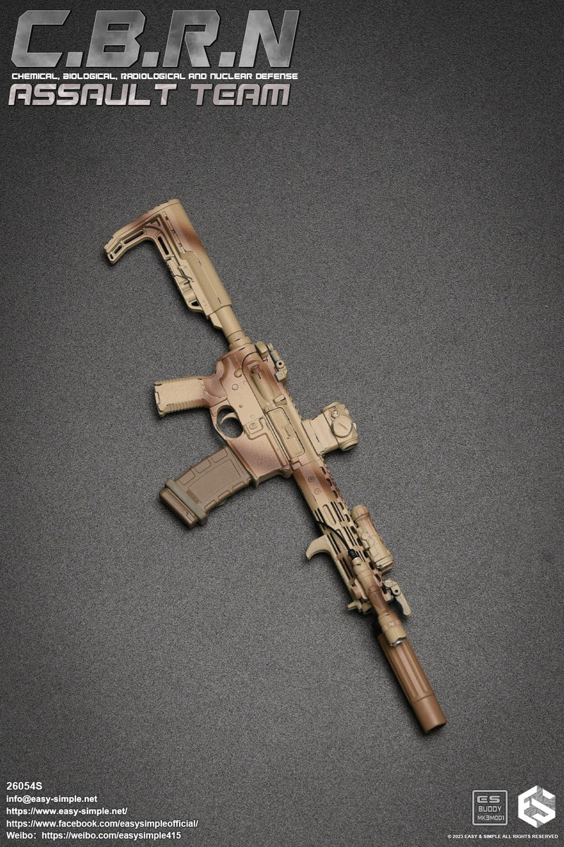 Load image into Gallery viewer, C.B.R.N. Assault Team - Tan M4 Assault Rifle w/Attachment Set
