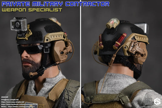 PMC - Weapon Specialist - Black Helmet w/Camera Set