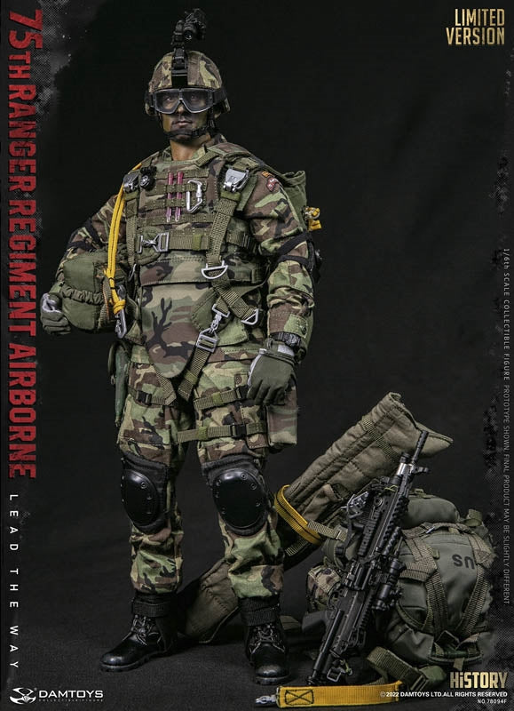 Load image into Gallery viewer, 75th Ranger Regiment Airborne Ltd. - Black Elbow &amp; Knee Pads
