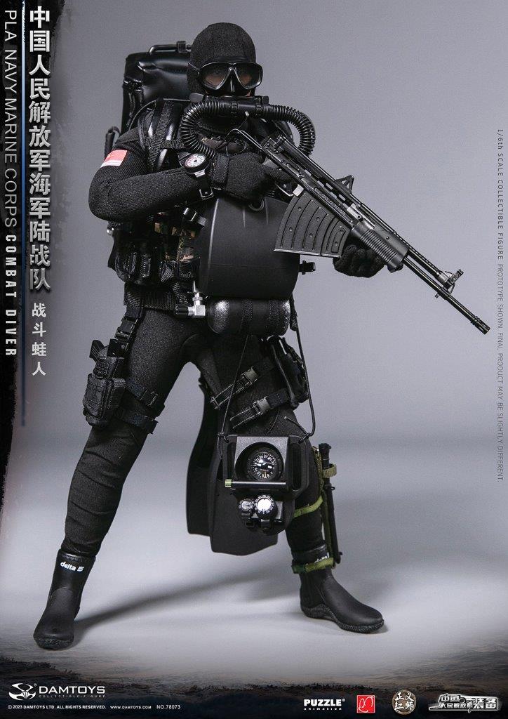 Load image into Gallery viewer, PLA NMC Combat Diver - Black Drop Leg Dual Mag Pouch
