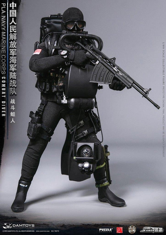 PLA NMC Combat Diver - Black Drop Leg Dual Mag Pouch