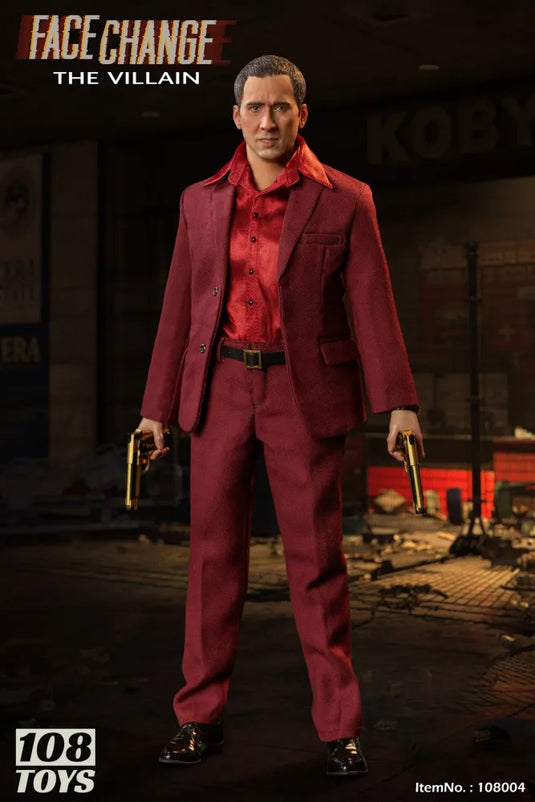 Face Change - The Villain - Red Suited Male Base Body w/Stand