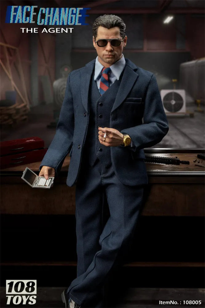 Load image into Gallery viewer, Face Change - The Agent - Blue Suited Male Base Body w/Stand

