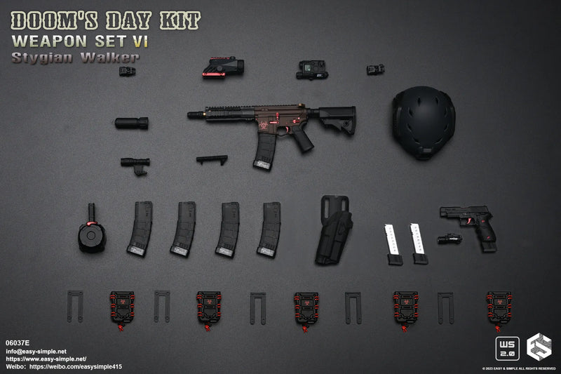 Load image into Gallery viewer, Doom&#39;s Day Weapon Set VI Ver. E - Dark Grey Helmet
