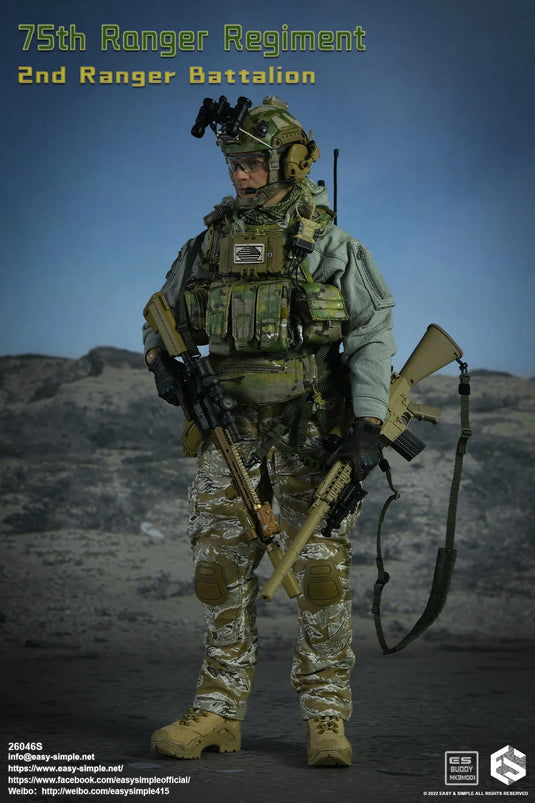 75th Ranger Regiment S - Green Belt w/9mm Pistol w/Holster