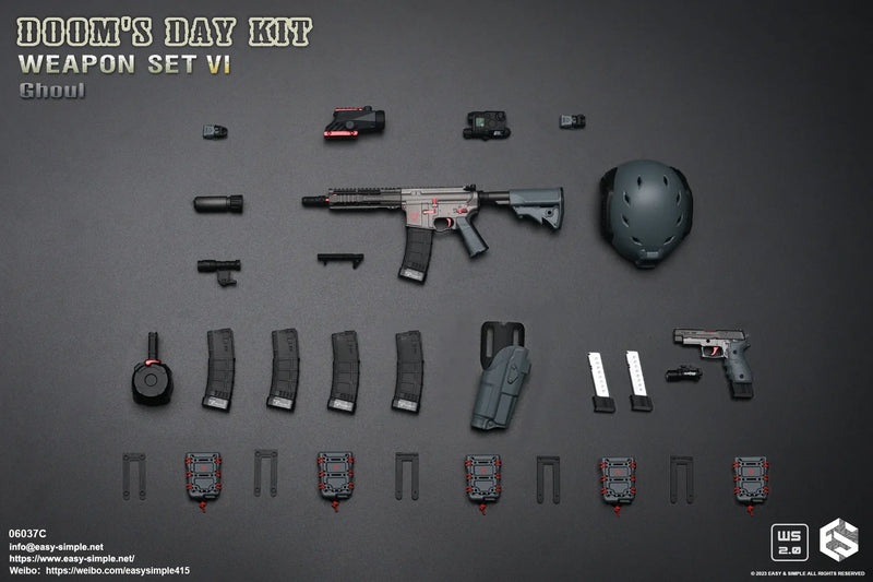Load image into Gallery viewer, Doom&#39;s Day Weapon Set VI Ver. C - Grey Pistol Set w/Holster
