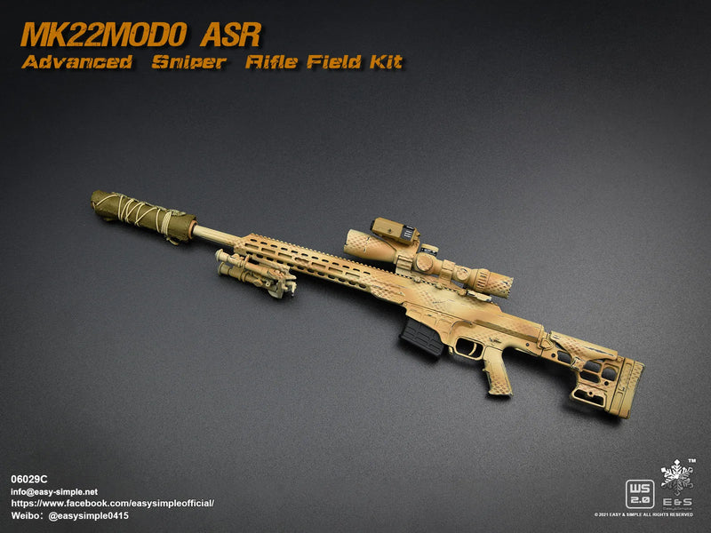 Load image into Gallery viewer, Desert Camo MK22 MOD0 ASR Bolt Action Sniper Rifle w/Attachments
