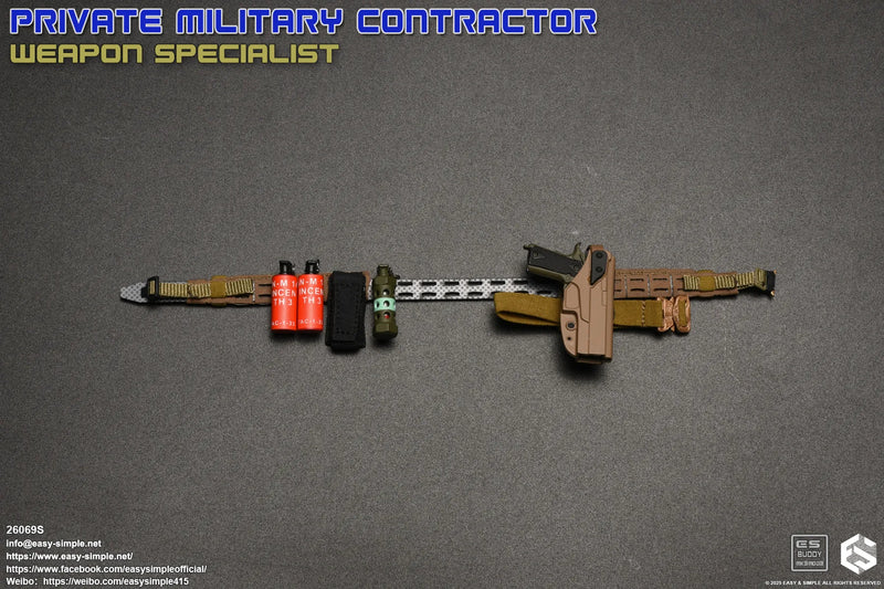 Load image into Gallery viewer, PMC - Weapon Specialist S - MOLLE Battle Belt w/Pistol Set
