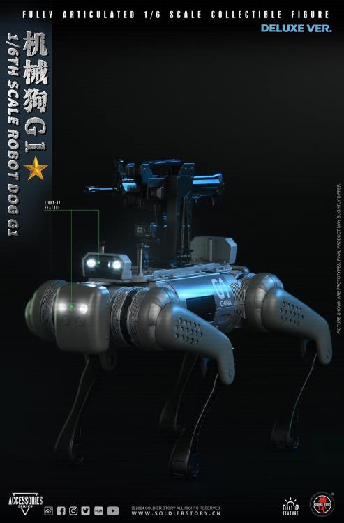 Robot Dog G1 Deluxe Version w/Working Lights & SCAR Rifle - MINT IN BOX