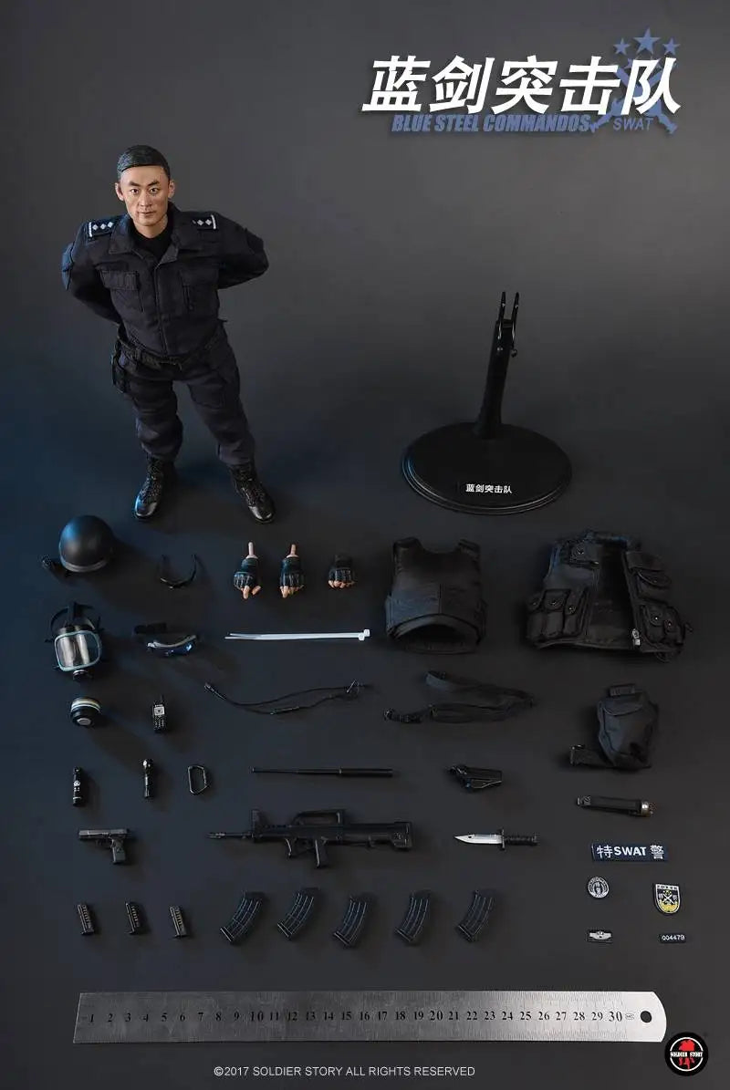 Load image into Gallery viewer, SWAT - Blue Steel Commandos - MINT IN BOX
