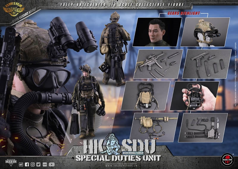 Load image into Gallery viewer, HK SDU Diver Assault Group - Multicam MOLLE Pouch Set
