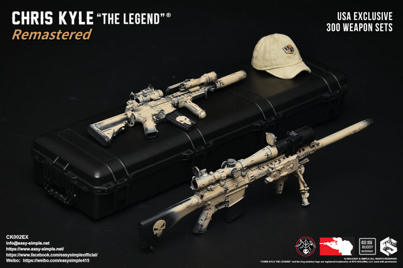 Load image into Gallery viewer, PREORDER DEPOSIT Exclusive Chris Kyle &quot;The Legend&quot;® Remastered  Weapon Set- MINT IN BOX
