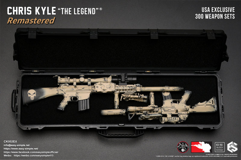 Load image into Gallery viewer, PREORDER DEPOSIT Exclusive Chris Kyle &quot;The Legend&quot;® Remastered  Weapon Set- MINT IN BOX

