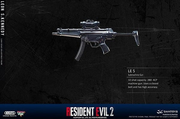 Load image into Gallery viewer, Resident Evil 2 - Leon Kennedy - MP5 Submachine Gun w/Scope
