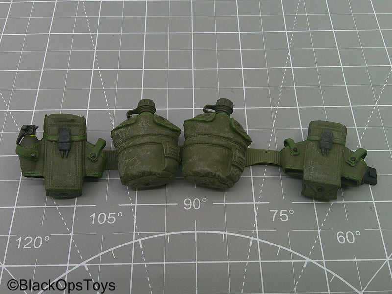 Load image into Gallery viewer, Vietnam Era Rivet Belt w/Canteen Pouch Set
