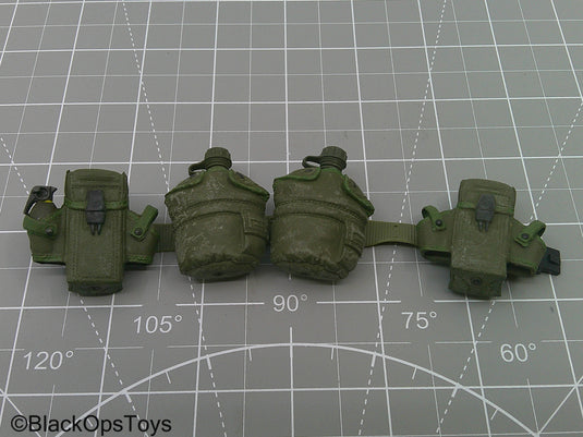 Vietnam Era Rivet Belt w/Canteen Pouch Set