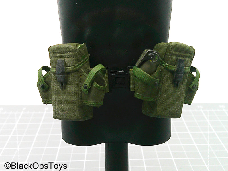 Load image into Gallery viewer, Vietnam Era Rivet Belt w/Canteen Pouch Set
