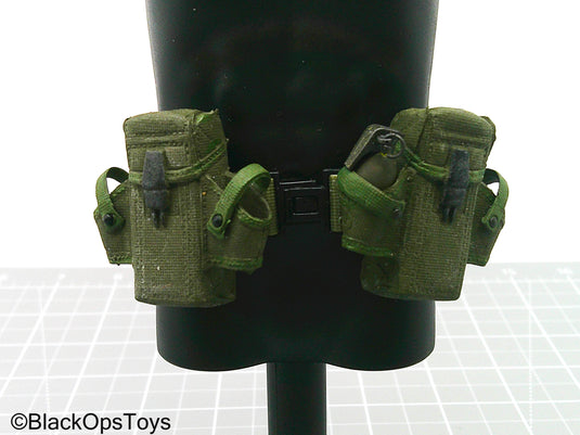 Vietnam Era Rivet Belt w/Canteen Pouch Set
